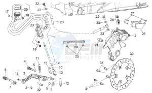 Shiver 750 drawing Rear brake system