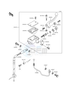 KDX 250 D [KDX250] (D1-D4) [KDX250] drawing FRONT MASTER CYLINDER