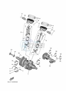 YXE1000EWS YX10ERPLP (B4MR) drawing CRANKSHAFT & PISTON