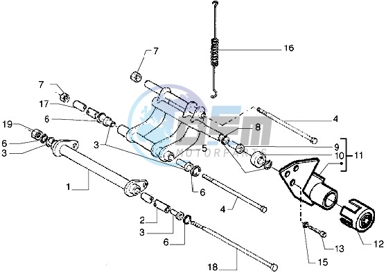 Swinging arm