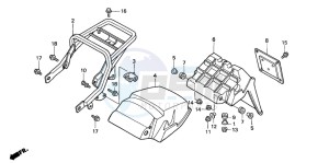 NX125 drawing REAR FENDER