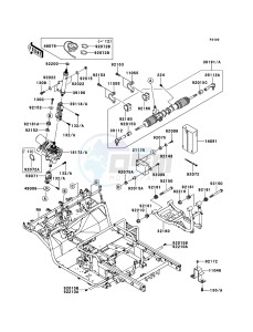 MULE 4010 DIESEL 4x4 KAF950FCF EU drawing Frame