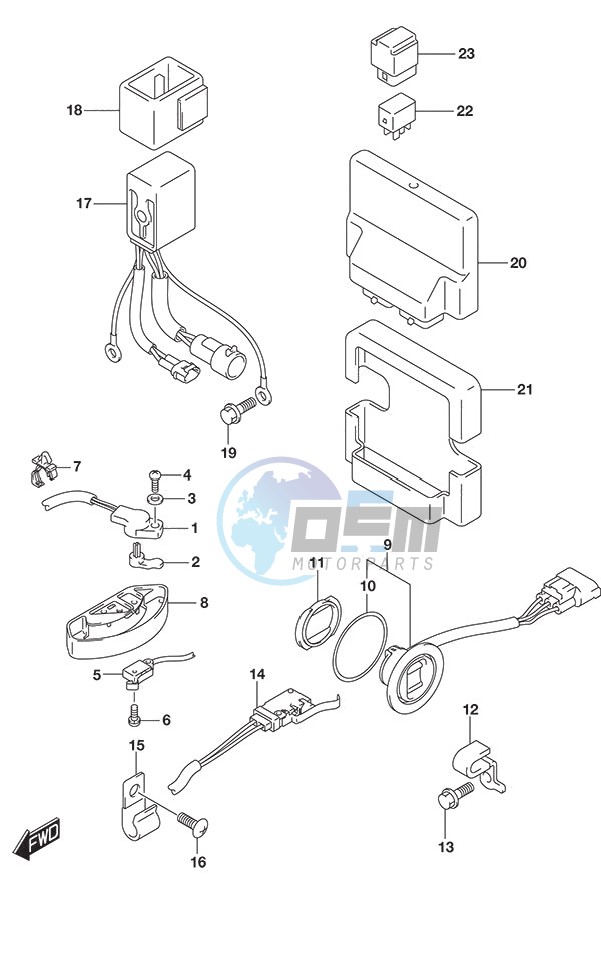 PTT Switch/Engine Control Unit