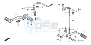 CB600FA39 France - (F / ABS CMF ST) drawing PEDAL