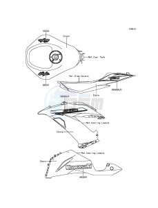 NINJA_ZX-6R ZX636EFF FR GB XX (EU ME A(FRICA) drawing Decals(Green)