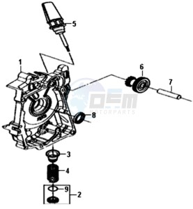 ALLO 50 25 KMH drawing CRANKCASE RIGHT / START MOTOR