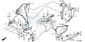 CBR125RTC drawing UNDER COWL