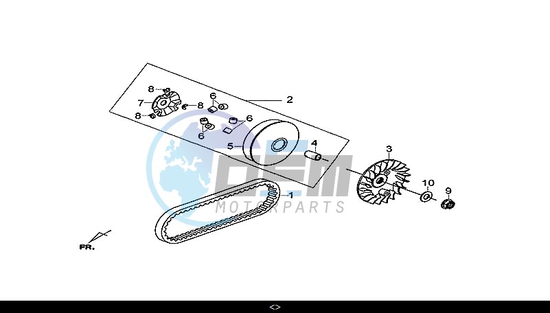 MOVABLE DRIVE FACE / GTS 300I ABS (LN30W9-EU) (L7-M0)