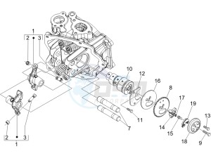 Liberty 200 4t (N15000U01) drawing Camshaft - Rocking levers support unit