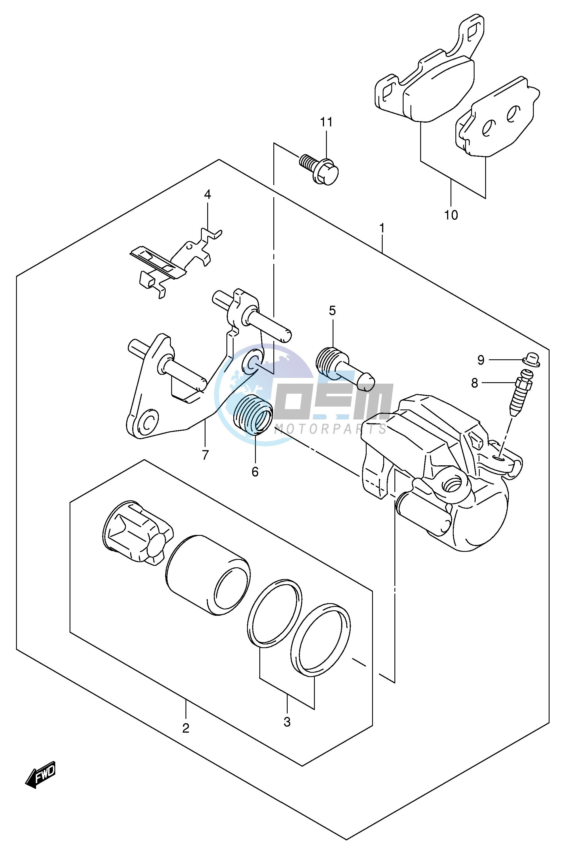 REAR CALIPER (MODEL K4)