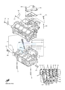 XJ6FA 600 DIVERSION F (ABS) (1DG7 1DG8) drawing CRANKCASE