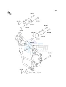 KL 650 A [KLR 650] (A6F-A7F) A7F drawing ENGINE MOUNT