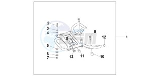 NES125 drawing REAR CARRIER STAY @125