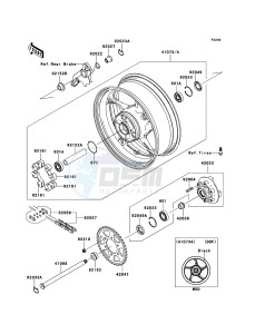 Z1000 ZR1000DDF FR GB XX (EU ME A(FRICA) drawing Rear Hub