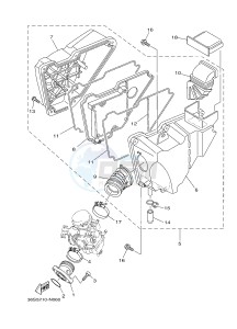 YBR125E (BN96) drawing ADMISION INTAKE