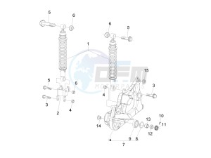 Beverly 500 Cruiser e3 2007-2012 drawing Rear suspension - Shock absorbers