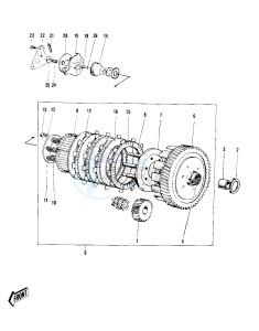 F4 [SIDEWINDER] 250 [SIDEWINDER] drawing CLUTCH