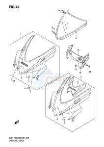 GSX-R600 (E2) drawing COWLING BODY (MODEL K8)