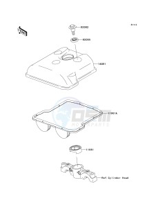 KX 450 D [KX450F] (D7F) D7F drawing CYLINDER HEAD COVER