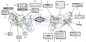 CBR600FS drawing CAUTION LABEL