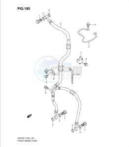 AN400Z drawing FRONT BRAKE HOSE (AN400L1 E19)