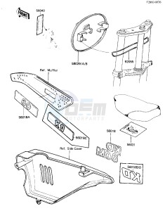 KD 80 M [KD80] (M3-M7) [KD80] drawing LABELS_NUMBER PLATE