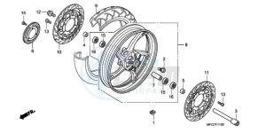 CB600FA39 Europe Direct - (ED / ABS ST 25K) drawing FRONT WHEEL