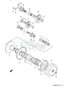 AD50 (E41) drawing TRANSMISSION (2) (E6,E41:~E.NO.240954)