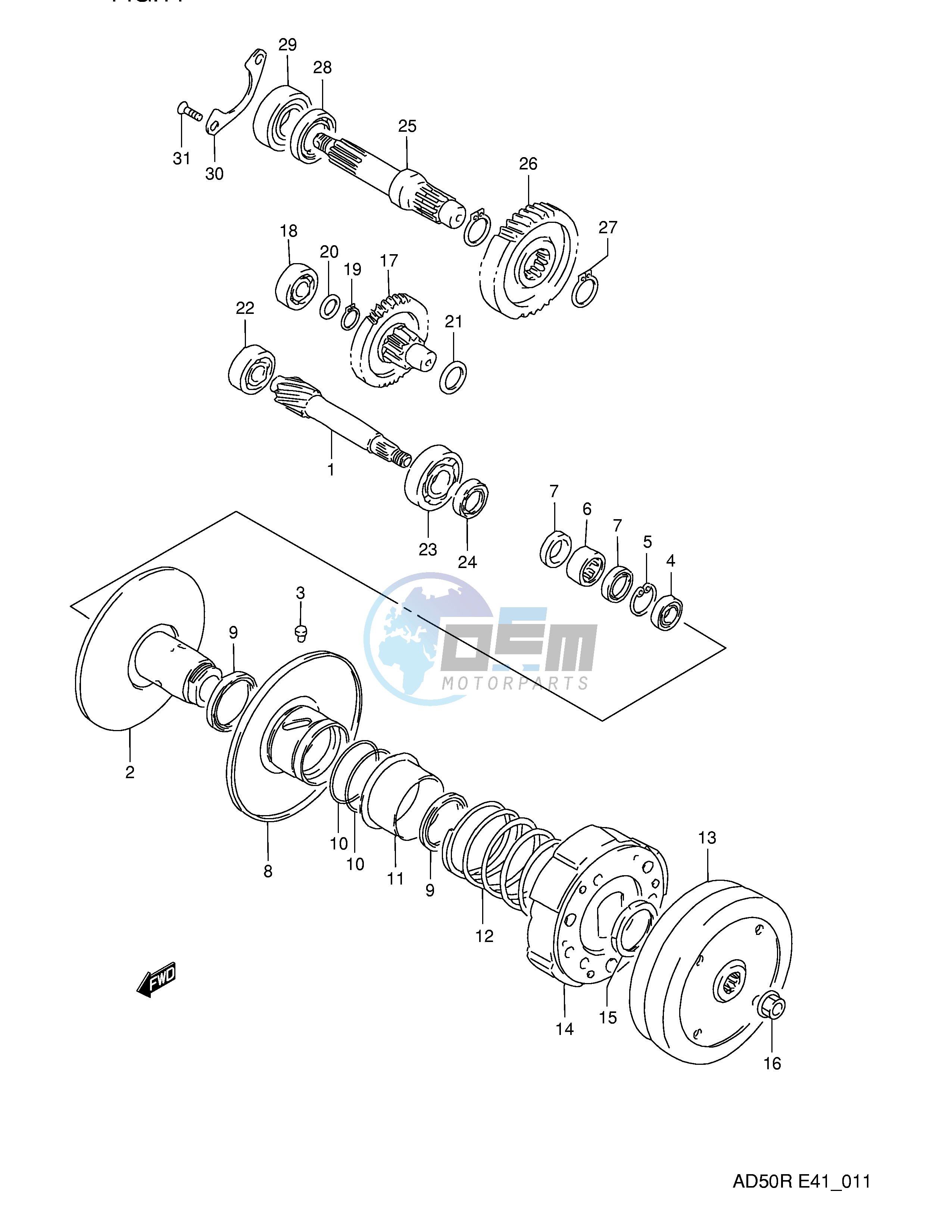 TRANSMISSION (2) (E6,E41:~E.NO.240954)