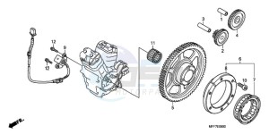 XL700VA9 France - (F / ABS CMF) drawing PULSE GENERATOR/ STARTING CLUTCH