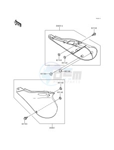 KX 250 L [KX250] (L2) [KX250] drawing SIDE COVERS