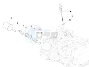 Medley 150 4T ie ABS (EMEA) drawing Flywheel magneto cover - Oil filter