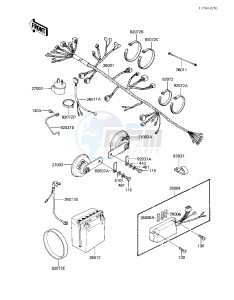 EX 305 B [GPZ 305] (B1) [GPZ 305] drawing CHASSIS ELECTRICAL EQUIPMENT