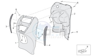 Scarabeo 50 4t 4v e2 drawing Front body III