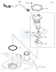 BRUTE FORCE 750 4x4i EPS KVF750GFF EU drawing Fuel Pump