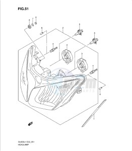 DL650 drawing HEADLAMP (DL650L1 E2)