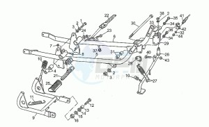 V 75 750 PA Nuovo Tipo PA Nuovo Tipo drawing Footrests-stands