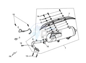 GTS 125 EFI drawing EXHAUST