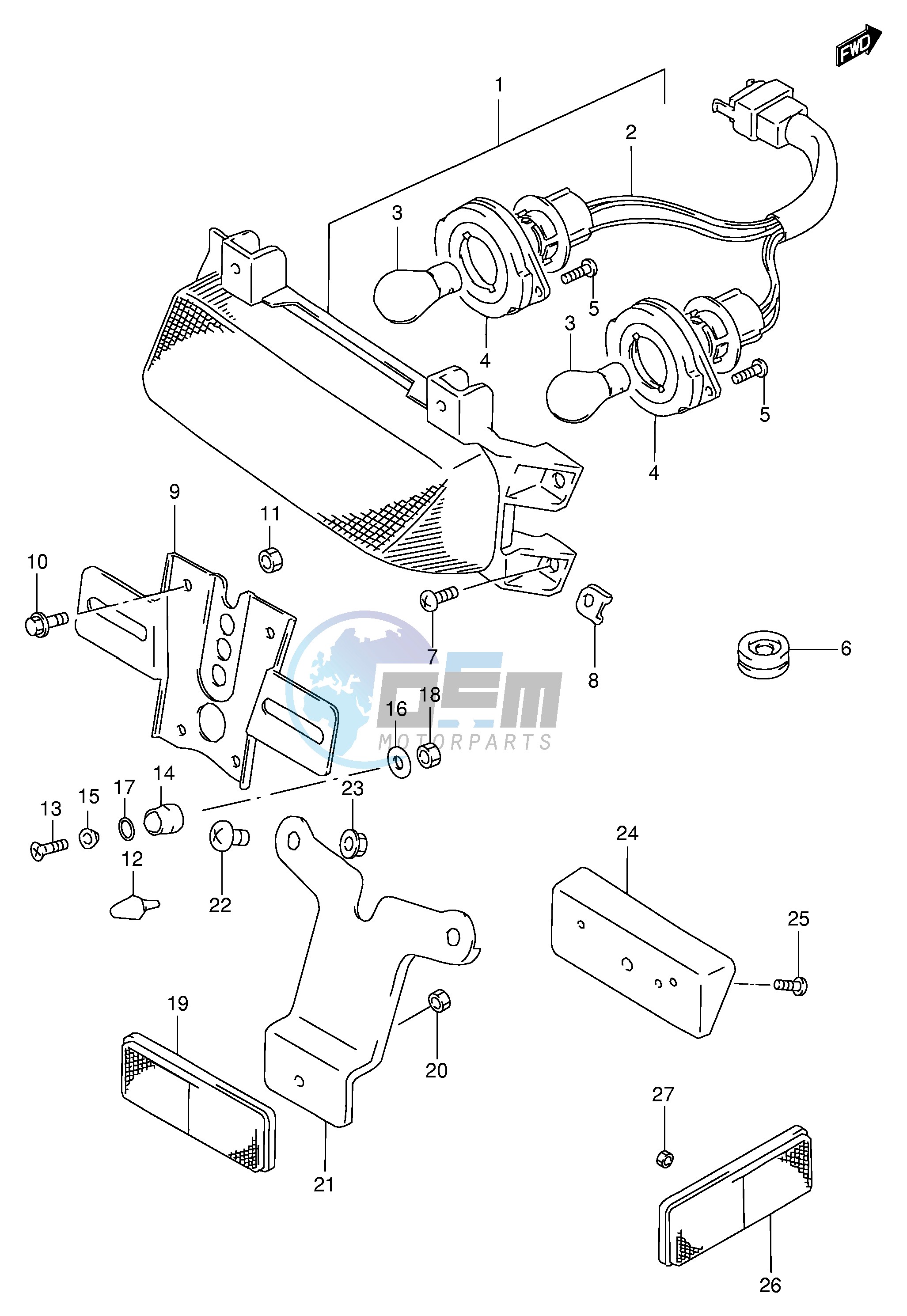 TAIL LAMP (MODEL T V W)