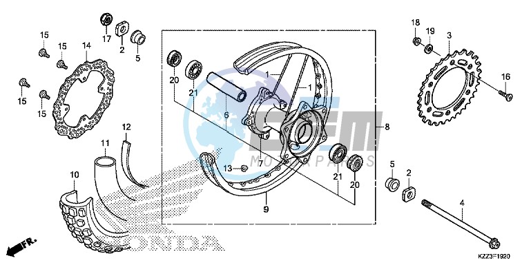 REAR WHEEL (CRF250L)