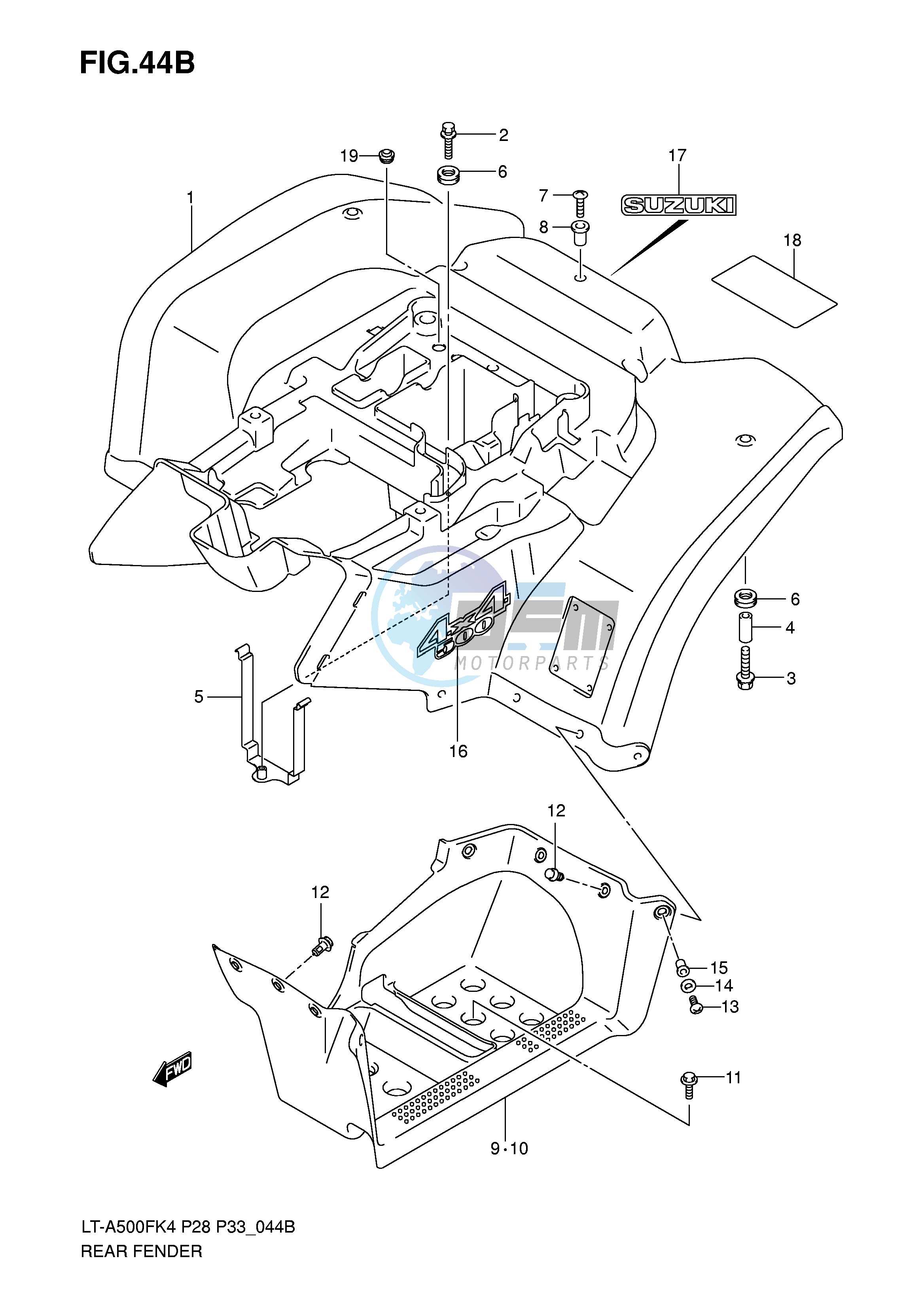 REAR FENDER (MODEL K7)