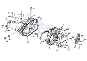 SUPERCITY 125 drawing CRANKCASE COVER