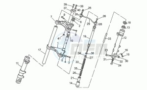 V 65 650 Polizia - PA NuovoTipo Polizia/PA NuovoTipo drawing Front fork-from frame pg17001