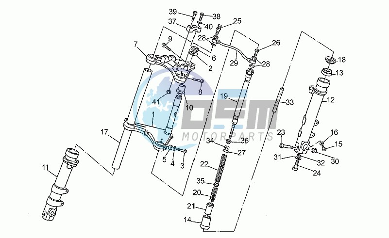 Front fork-from frame pg17001