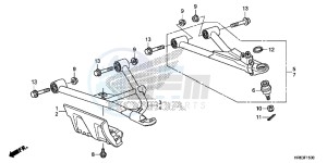 TRX500FA5H TRX500FA ED drawing FRONT ARM