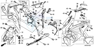 CBR1000RAG CBR1000 - Fireblade ABS Europe Direct - (ED) drawing MIDDLE COWL