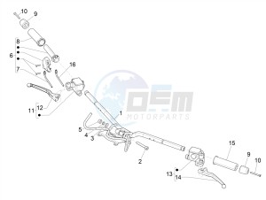 GTV 300 SEI GIORNI IE E4 ABS (EMEA) drawing Handlebars - Master cil.