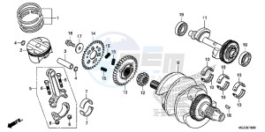 CBR500RD CBR500R UK - (E) drawing CRANK SHAFT/PISTON