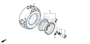 TRX90 SPORTRAX 90 drawing REAR WHEEL