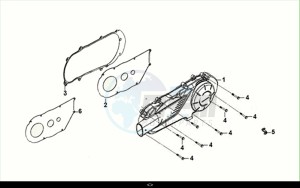 JET 14 200I (XC20W1-EU) (M1) drawing L. CRANK CASE COVER